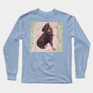 Fraulein the Rottie Watercolor Long Sleeve T-Shirt